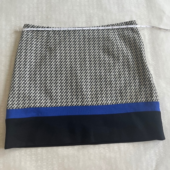 Tibi Mini Geometric Color block Houndstooth Black White Casual Career Skirt 4 S - Picture 9 of 13